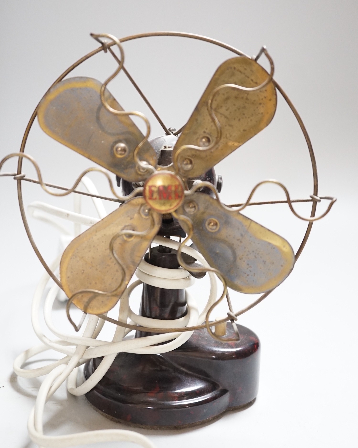 An EMI Echo Mama Infidel bakelite fan, height 22cm